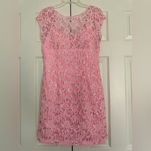 Adrianna Papell beautiful sparkling pink formal dress, size 8
